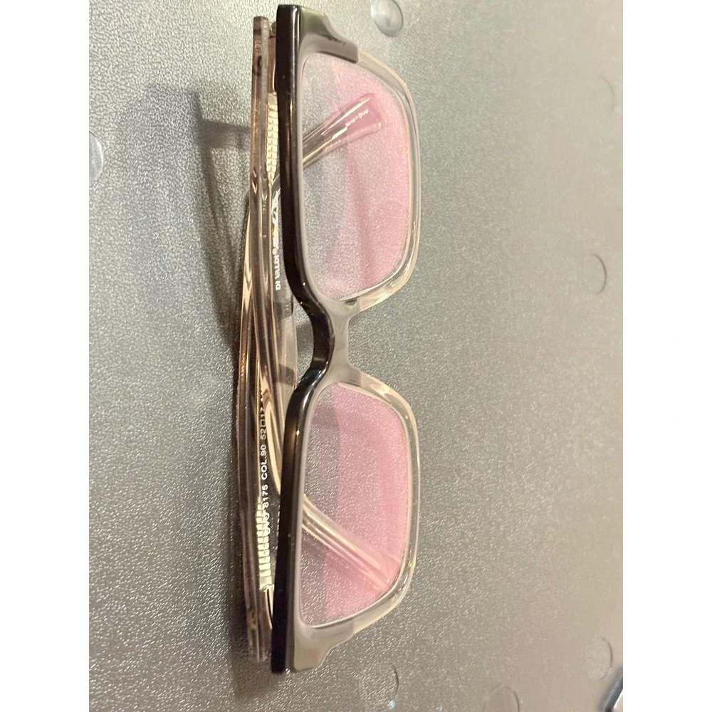 DI VALDI Hand Made Frame Eyeglasses Glasses Black Clear Gradient Square Women‎